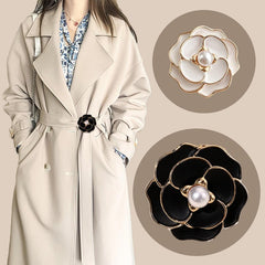 2024 New In-Women's Elegant Pearl Floral Scarf Ring Clip